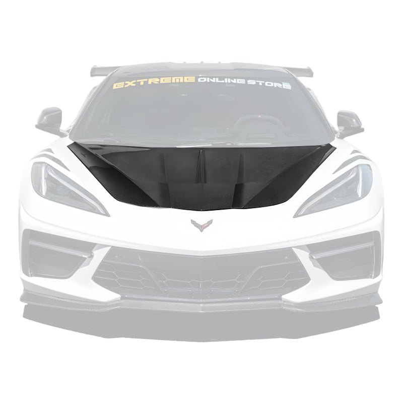 Chevrolet Corvette C8 EOS Track Style Dry Carbon Fiber Double-Sided Front Hood 2020-Upv