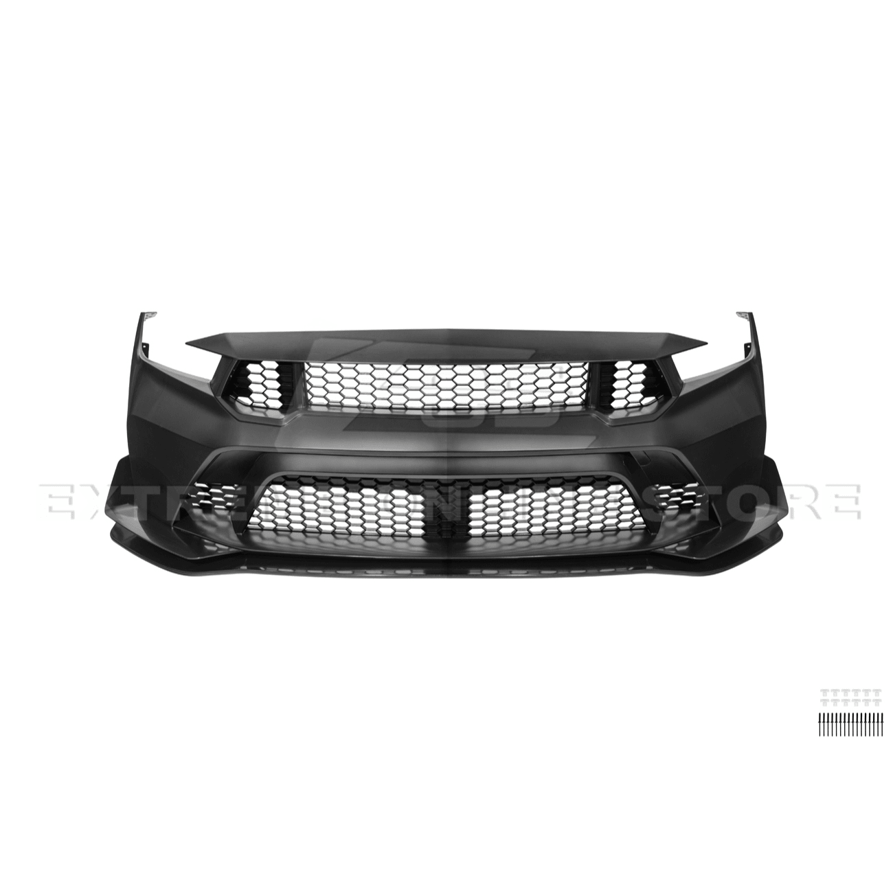 Mustang S650 GTD Style Primed Front Bumper Conversion Kit Grille Lip 2024-Up