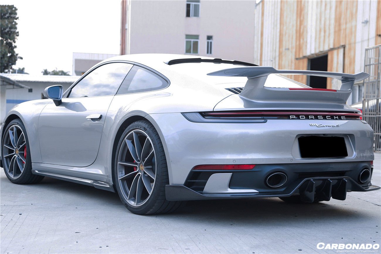 2019 - 2023 Porsche 911 992 Carrera & Targa Sport Design Bumper WP Style Dry Carbon Fiber Rear Lip