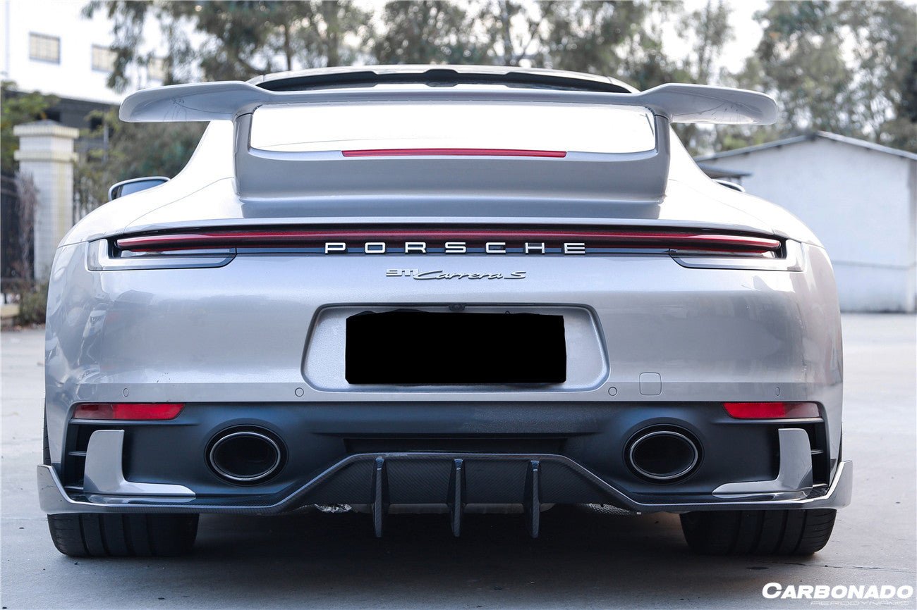 2019 - 2023 Porsche 911 992 Carrera & Targa Sport Design Bumper WP Style Dry Carbon Fiber Rear Lip