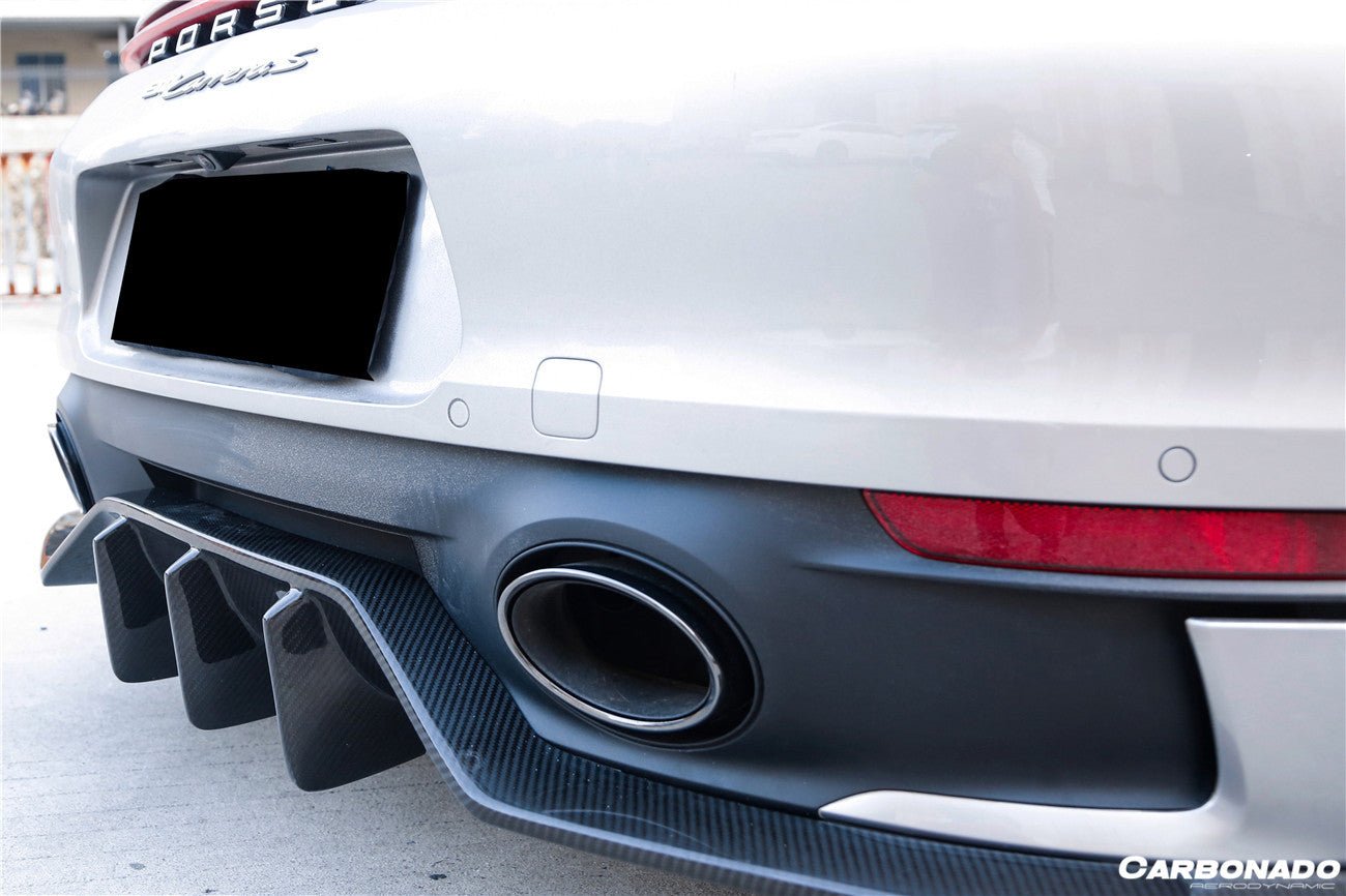 2019 - 2023 Porsche 911 992 Carrera & Targa Sport Design Bumper WP Style Dry Carbon Fiber Rear Lip