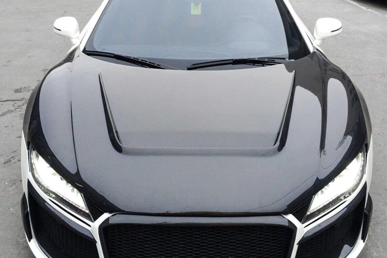 2006 - 2015 Audi R8 Coupe & Spyder P Style Carbon Fiber Hood