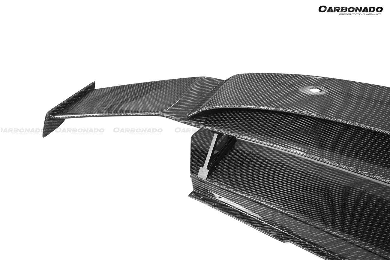 2015 - 2025 Lamborghini Huracan LP610 & LP580 & EVO & Tecnica MD Style Carbon Fiber Trunk Spoiler with Base