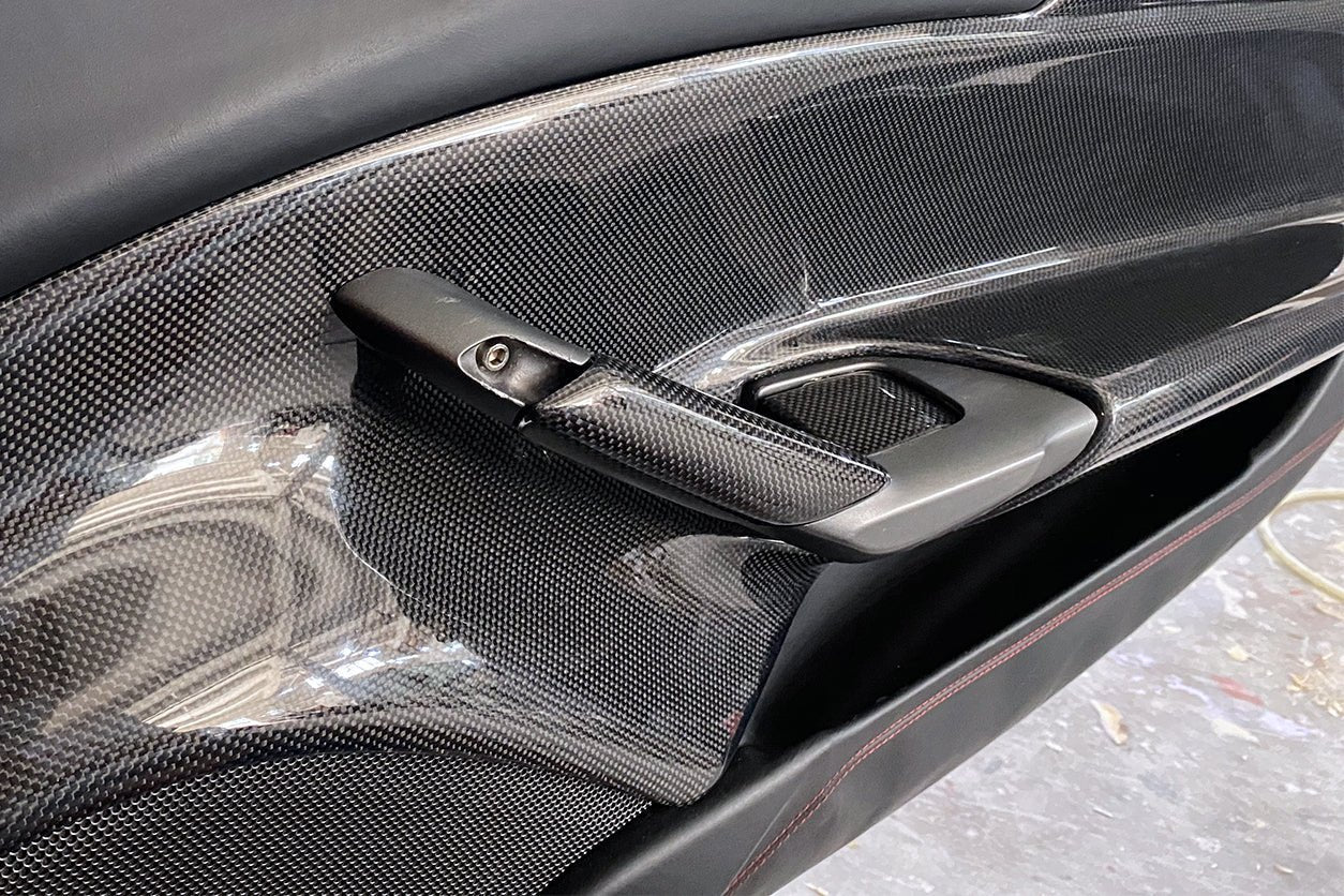 2015 - 2020 Ferrari 488 GTB/Spyder Carbon Fiber Door Handle Interior