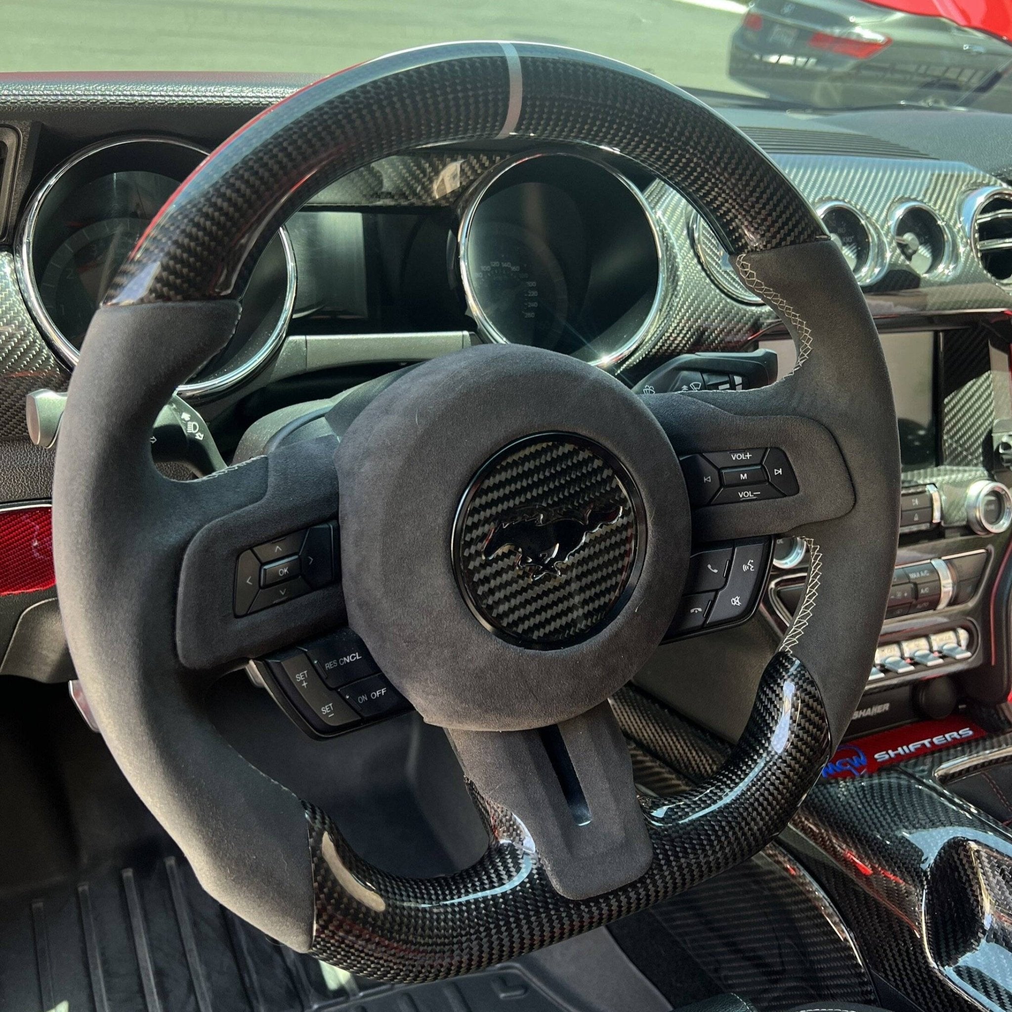 Ford Mustang Alcantara Suede Steering Wheel Trim 2015-23