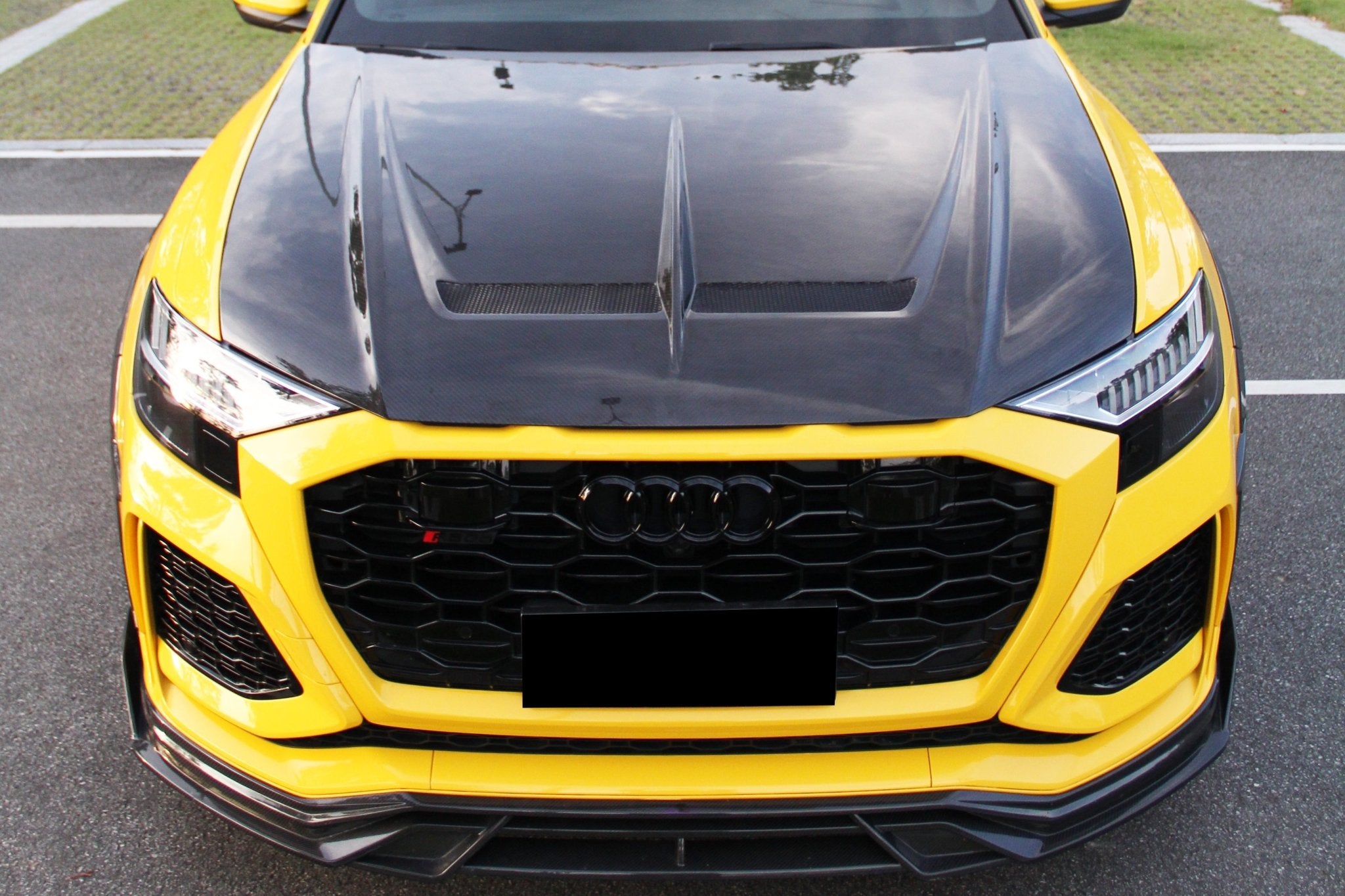 Audi Q8 SQ8 RSQ8 AD Style Dry Carbon Fiber Hood 2019-2023