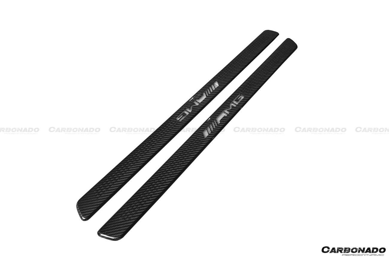 Mercedes-Benz S-Class C217 S63 S65 AMG Coupe OE Style Dry Carbon Fiber Door Sill Step Covers 2014-2021