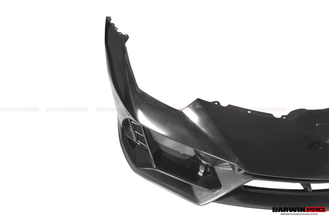 2015 - 2025 Lamborghini Huracan LP610 & LP580 & EVO & Tecnica EVO-4WD Style Partial Carbon Front Bumper