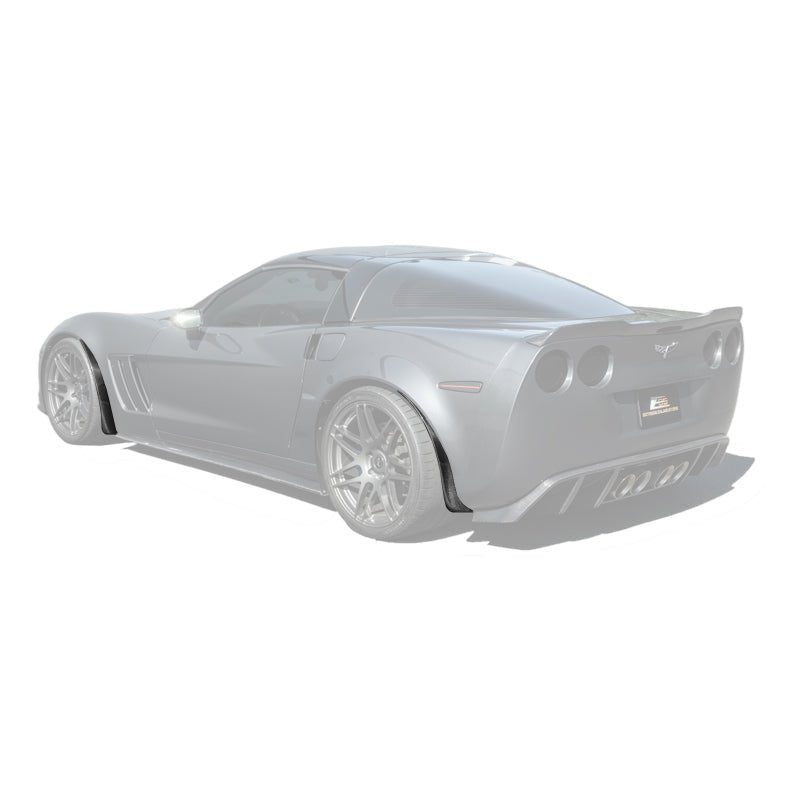 Corvette C6 Z06 ZR1 Dry Carbon Fiber Splash Guard Mud Flaps 2005-2013