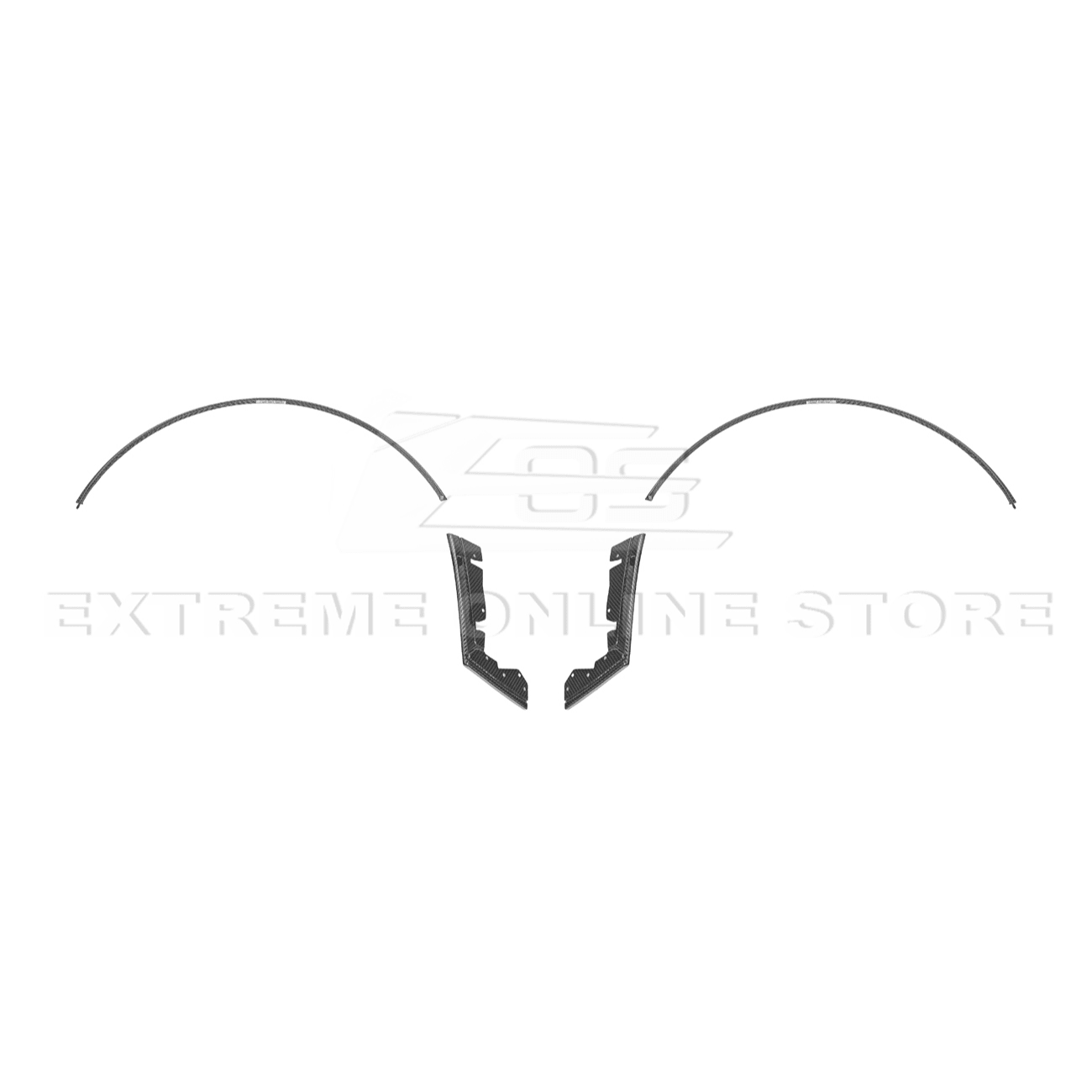 Mustang S650 Dry Carbon Fiber Rear Quarter Fender Flare Extensions 2024-Up