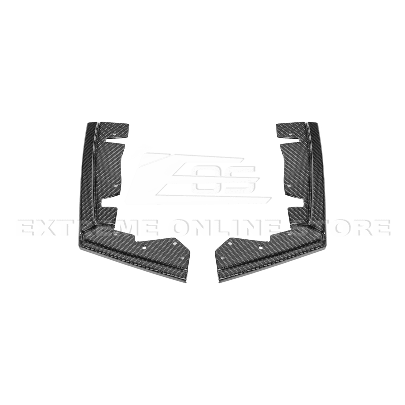Ford Mustang S650 Dry Carbon Fiber XL Extended Fender Flares Mud Flap Kit 2024-Up