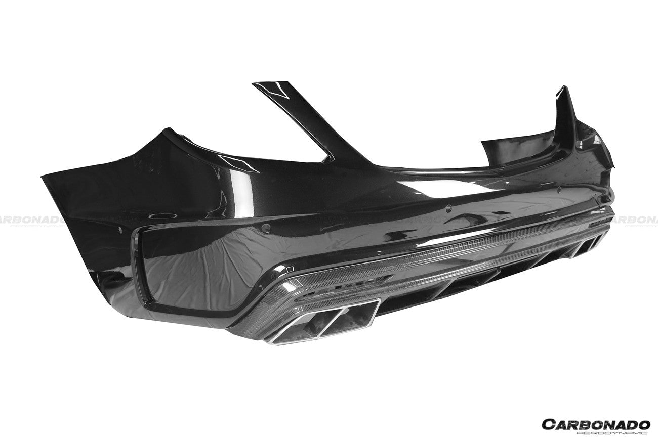 2017 - 2020 Mercedes Benz S63 W222 Sedan MSY Style Rear Bumper with Exhaust Tips