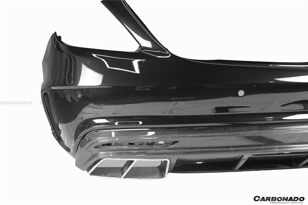 2017 - 2020 Mercedes Benz S63 W222 Sedan MSY Style Rear Bumper with Exhaust Tips
