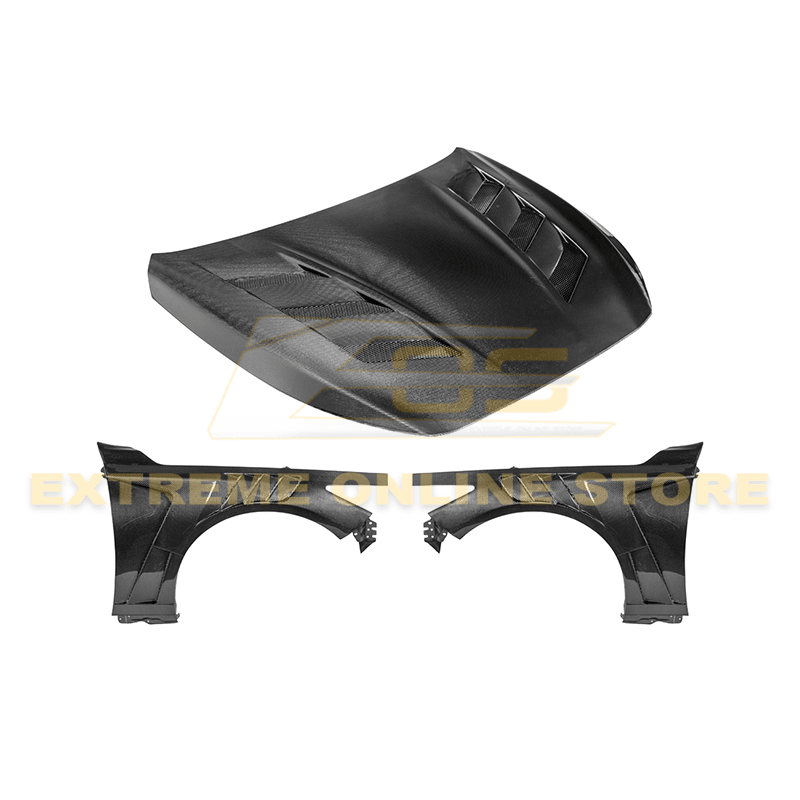 Infiniti Q50 AMS Style Carbon Fiber Vented Hood JDM EPA Fender Kit 2014-Up