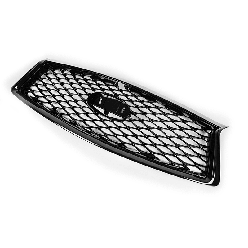 Infiniti Q50 Gloss Black Front Bumper Grille Cover 2018-Up