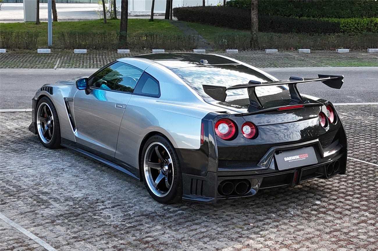 2008 - 2024 Nissan GTR R35 CBA/DBA/EBA 2024-Nismo Style Part Carbon Fiber Rear Bumper With Black Light