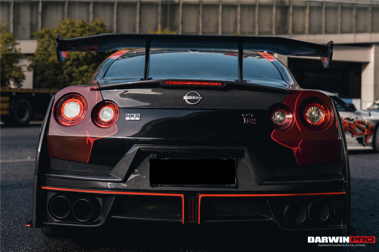 2008 - 2024 Nissan GTR R35 CBA/DBA/EBA 2024-Nismo Style Part Carbon Fiber Rear Bumper With Black Light