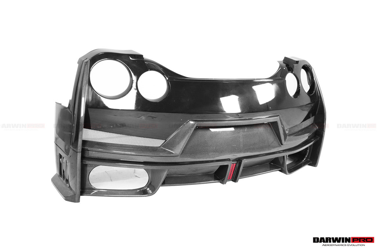 2008 - 2024 Nissan GTR R35 CBA/DBA/EBA 2024-Nismo Style Part Carbon Fiber Rear Bumper With Black Light