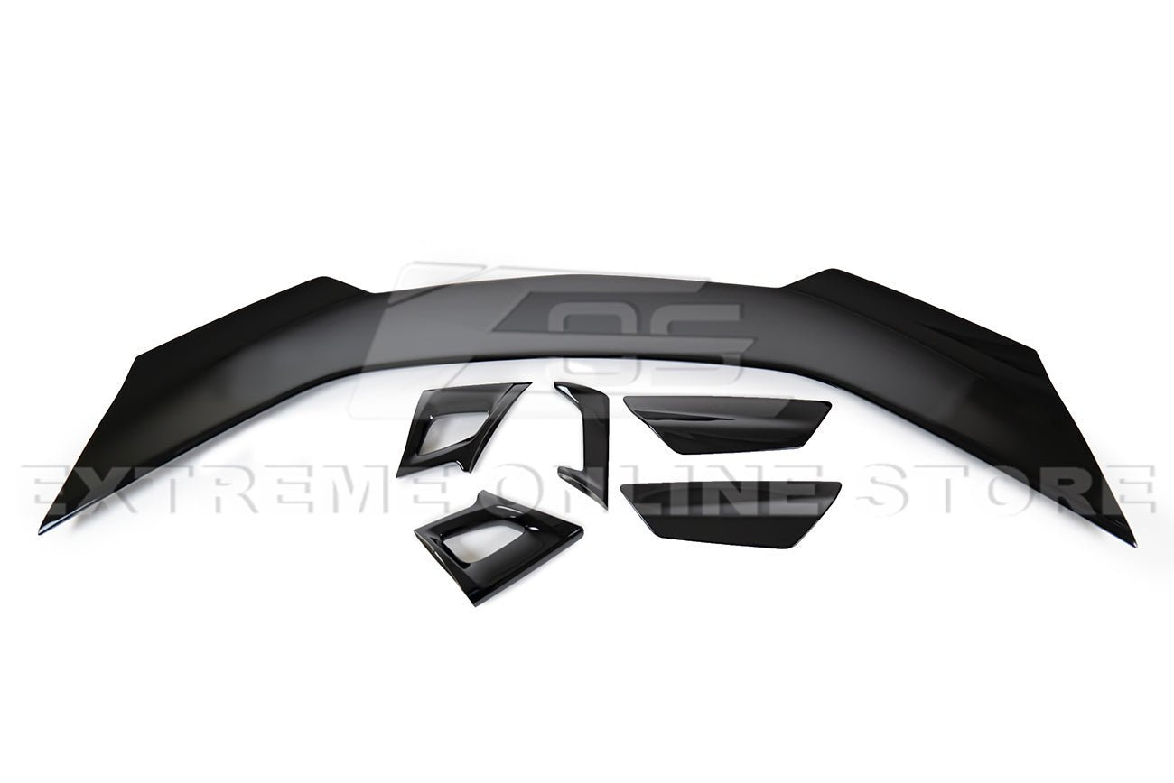Chevrolet Camaro 6th Gen ZL1 1LE Style Gloss Black Carbon Fiber High Wing Rear Trunk Spoiler 2016-2024