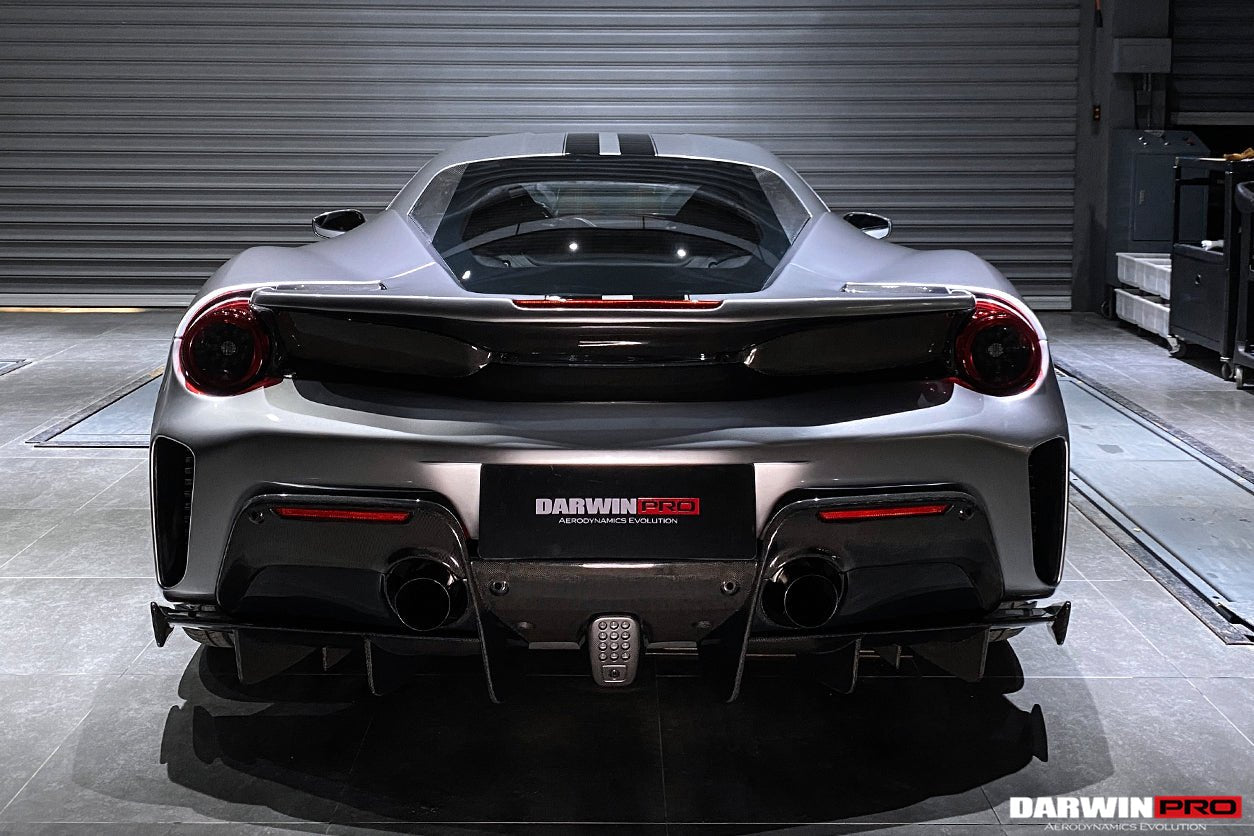 2015 - 2020 Ferrari 488 GTB Pista Style Rear Bumper & Wing