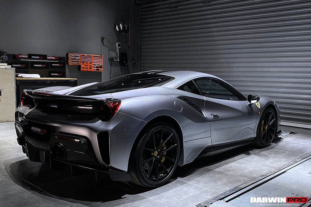 2015 - 2020 Ferrari 488 GTB Pista Style Rear Bumper & Wing
