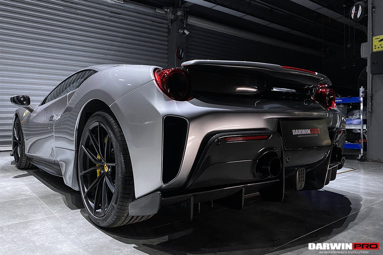 2015 - 2020 Ferrari 488 GTB Pista Style Rear Bumper & Wing