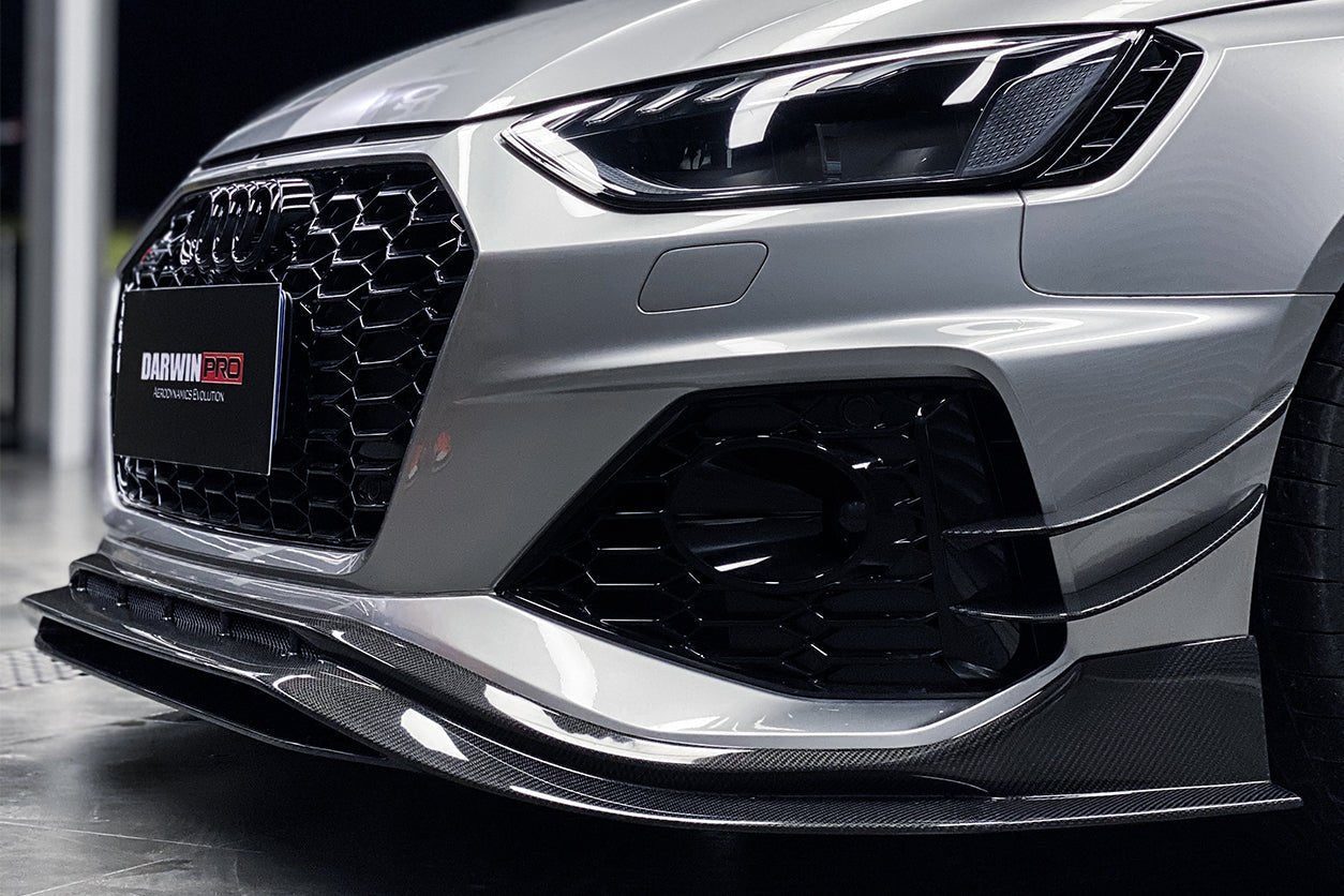 2020 - 2024 Audi RS4 B9.5 BKSS Style Carbon Fiber Front Bumper Canards