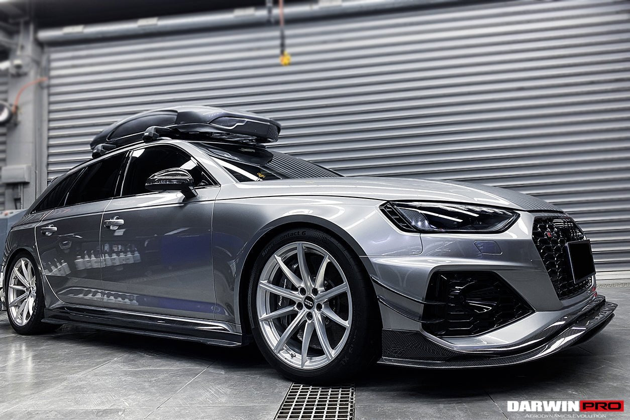 2020 - 2024 Audi RS4 B9.5 BKSS Style Carbon Fiber Front Bumper Canards