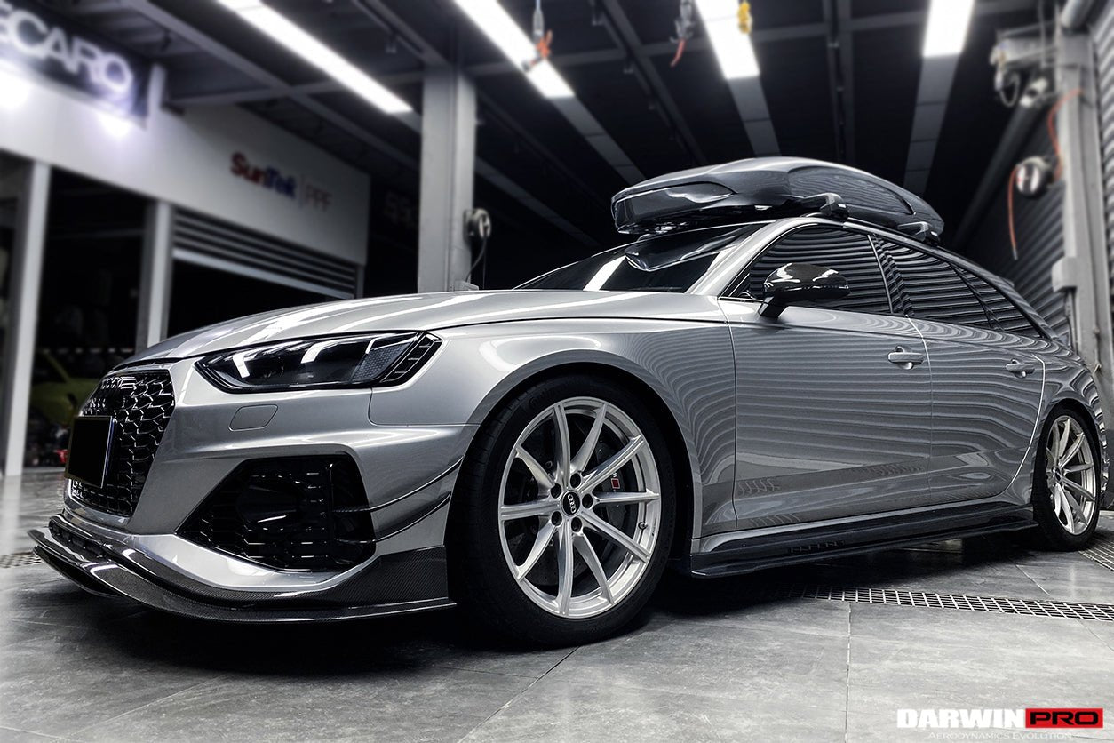 2020 - 2024 Audi RS4 B9.5 BKSS Style Carbon Fiber Front Bumper Canards