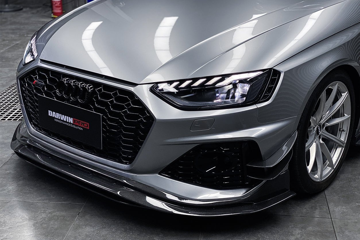 2020 - 2024 Audi RS4 B9.5 BKSS Style Carbon Fiber Front Bumper Canards