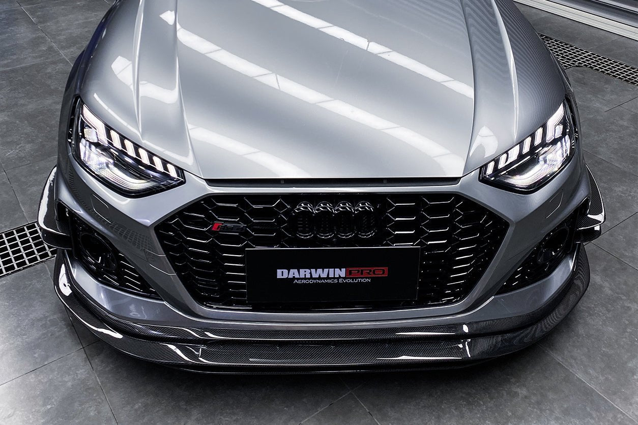 2020 - 2024 Audi RS4 B9.5 BKSS Style Carbon Fiber Front Bumper Canards