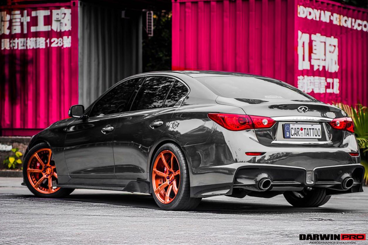 2014 - 2017 Infiniti Q50 Sedan EAU ROUGE Style Rear Bumper