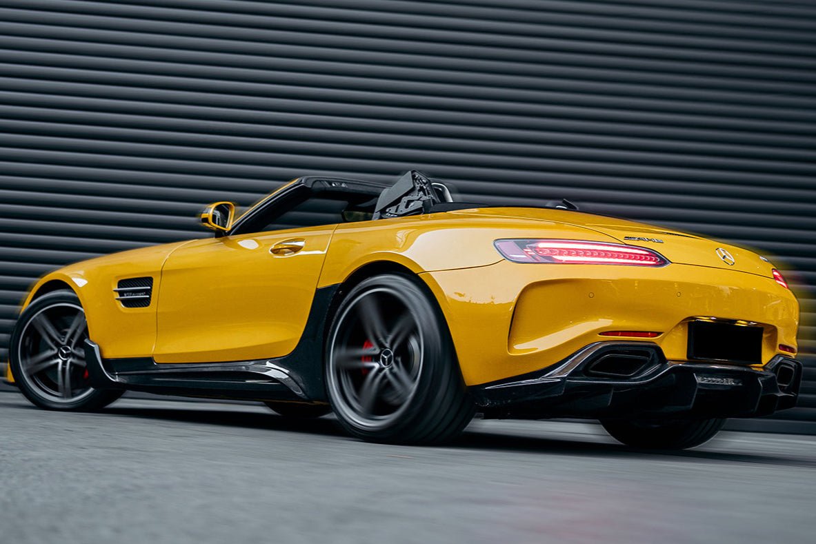 2015-2016 Mercedes Benz AMG GT GTS IMP Performance Partial Carbon Fiber Rear Bumper with Diffuser