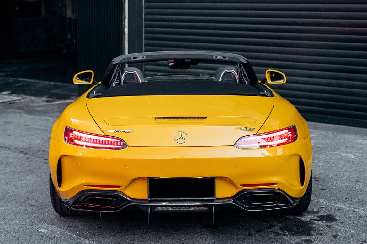 2015-2016 Mercedes Benz AMG GT GTS IMP Performance Partial Carbon Fiber Rear Bumper with Diffuser