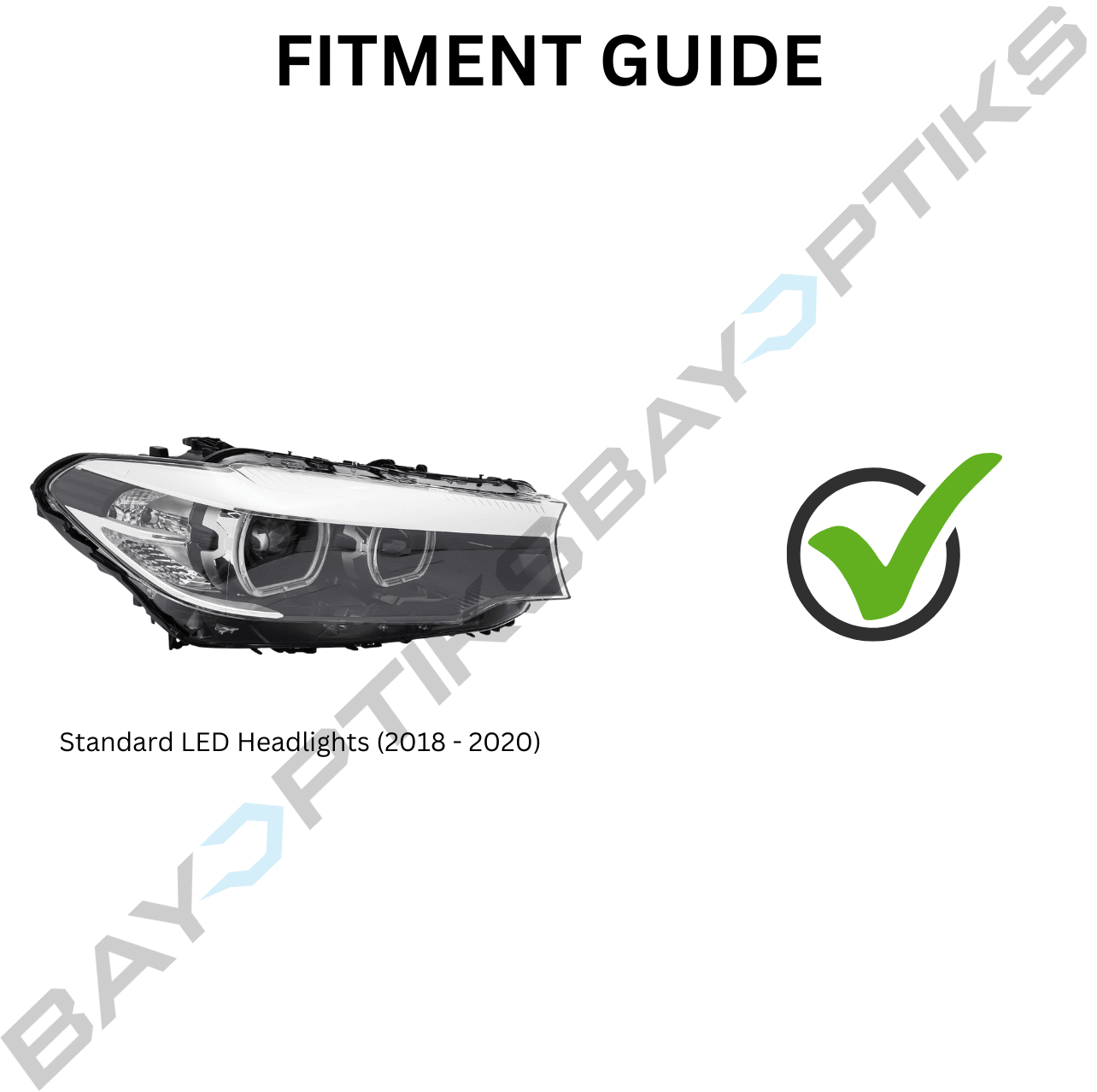 BMW 5 Series G30 OE Style Headlight Tri Color CSL Yellow/White/Amber Black Version 2018-2020