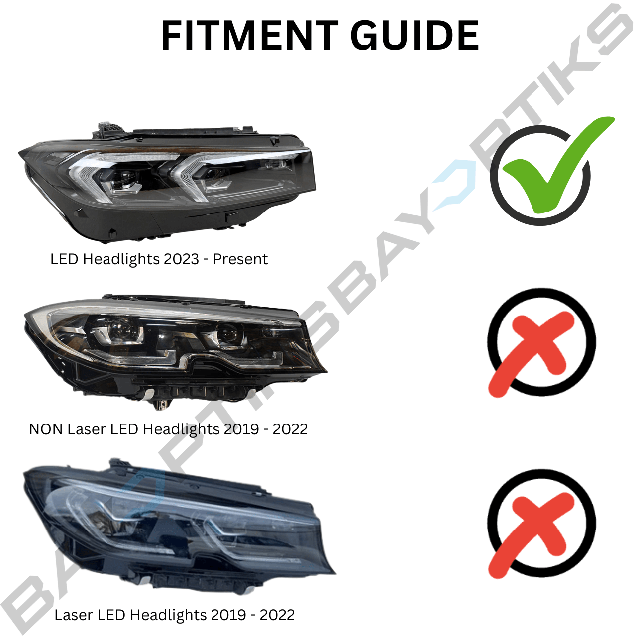 BMW LCI G20 Laser Style LED Headlights CSL Yellow/White 2023 - 2025