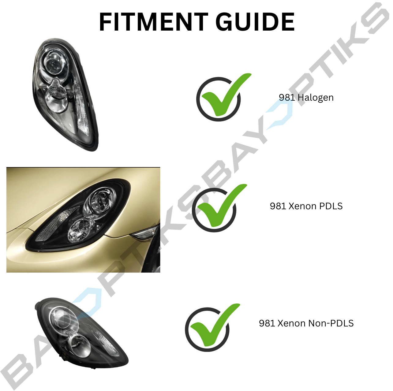 Matrix Style LED Headlights for Porsche 981 Boxster Cayman / GT4 2013 - 2016