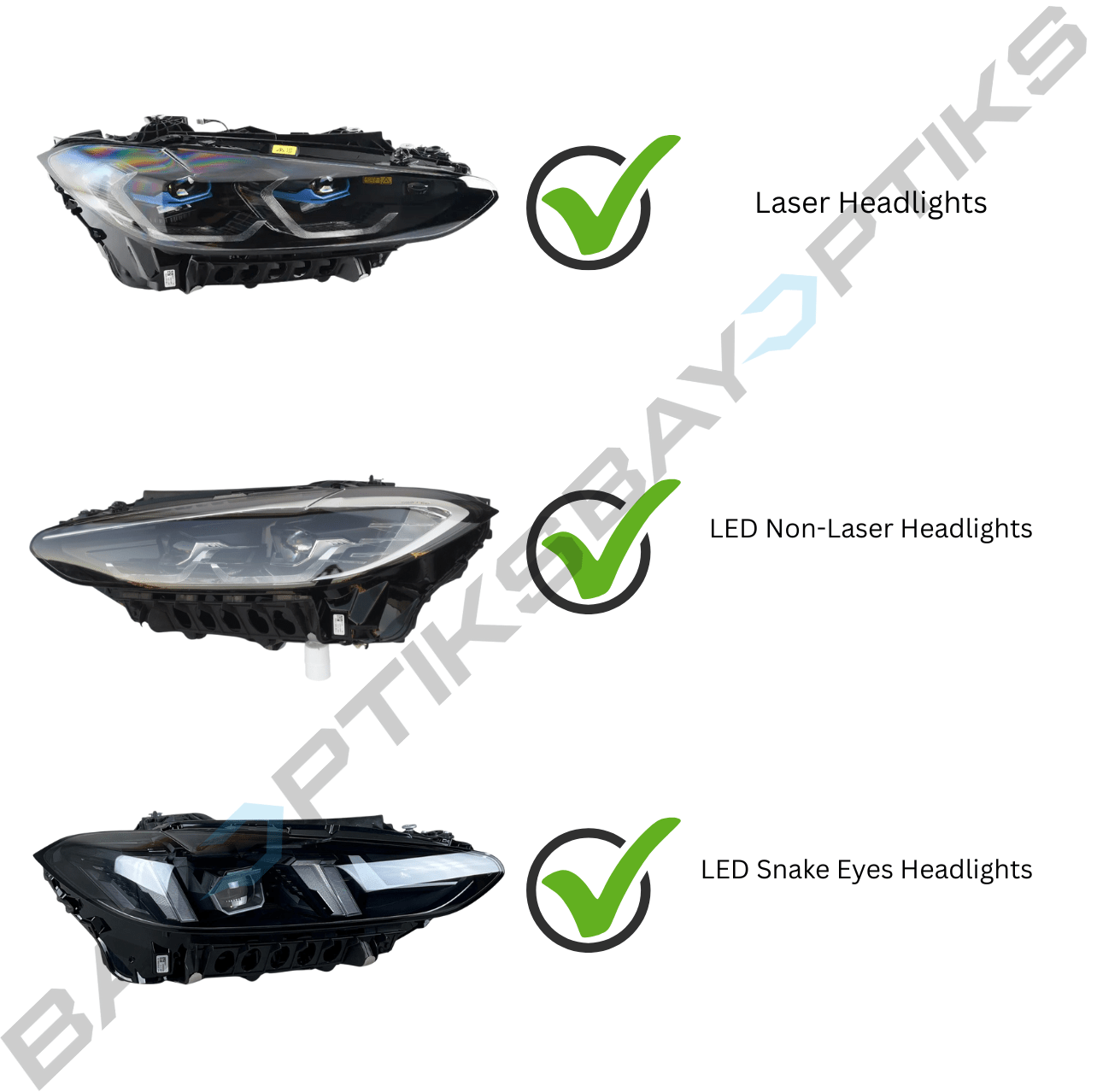 BMW G8X G80 M3 G82 M4 G22 4 Series CSL Yellow/White Complete Laser Style Headlights (2021 - Present)