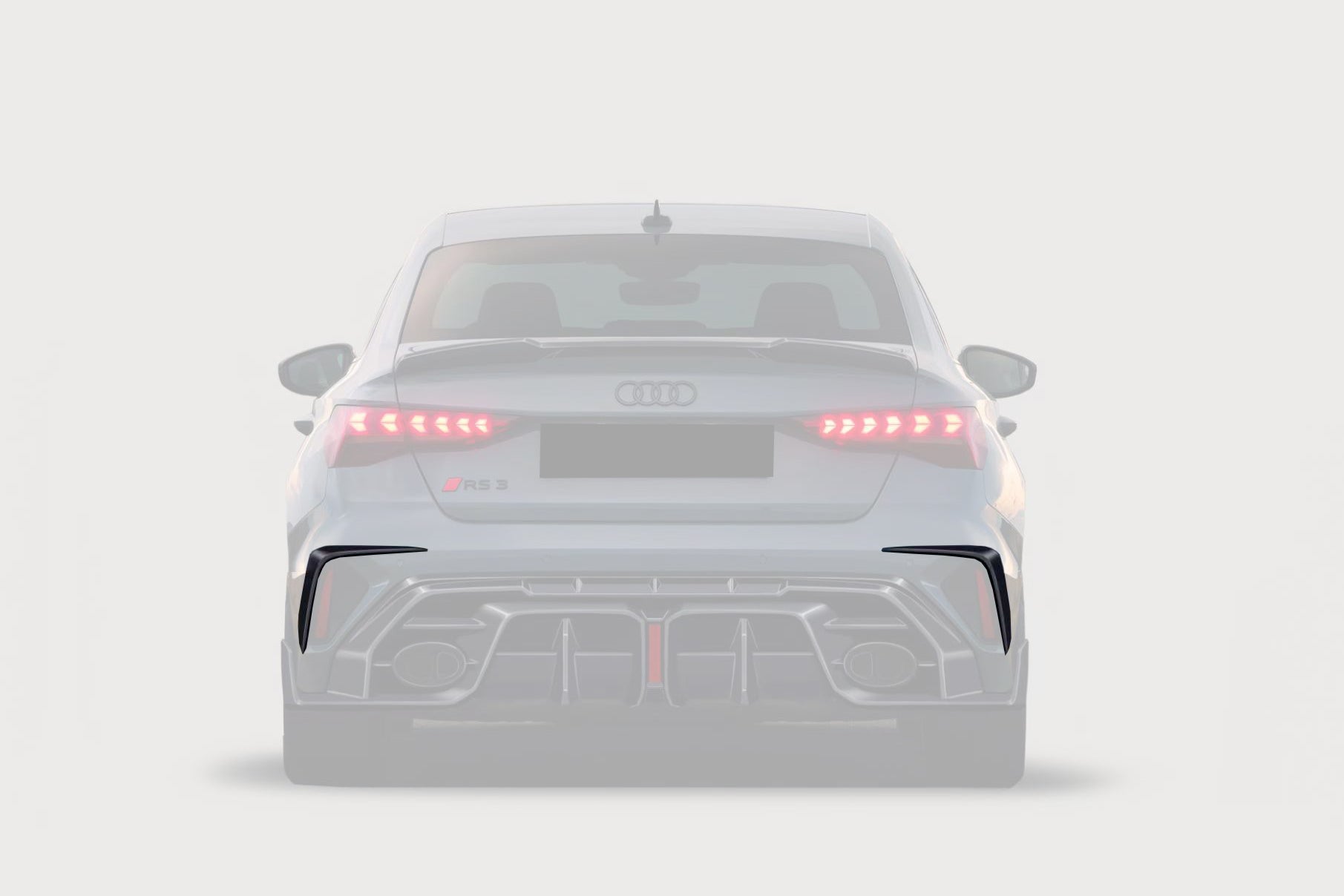 Audi RS3 8Y.5 Sedan AD Style Autoclave Carbon Fiber Rear Bumper Side Canards 2025-Up