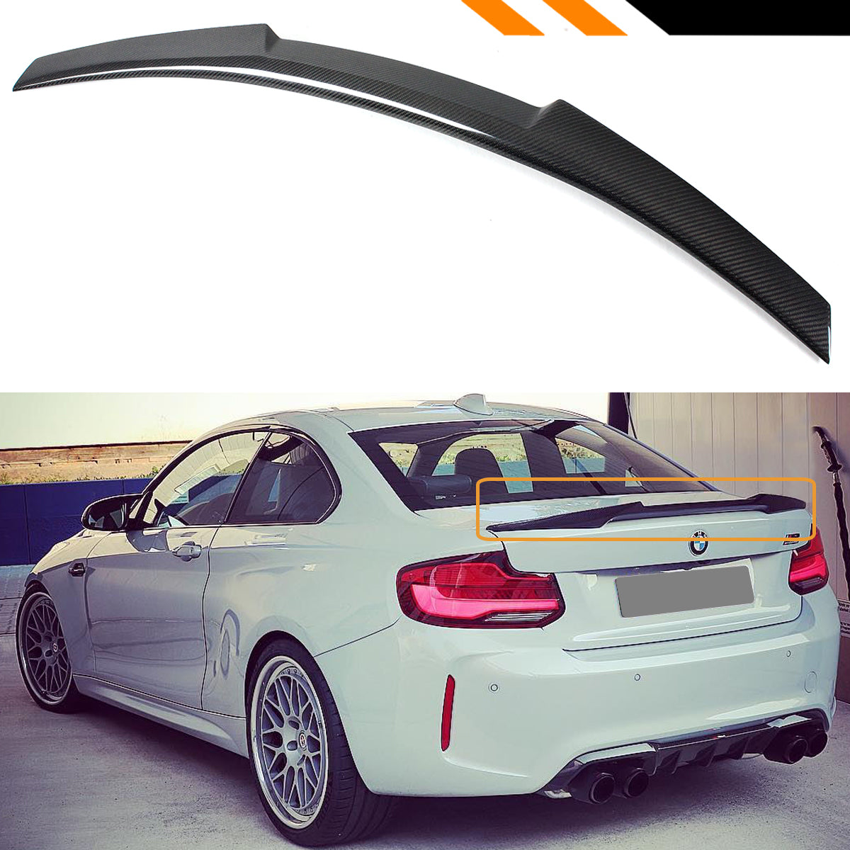 F22 2 Series BMW Carbon Fiber Spoiler 2014-2021