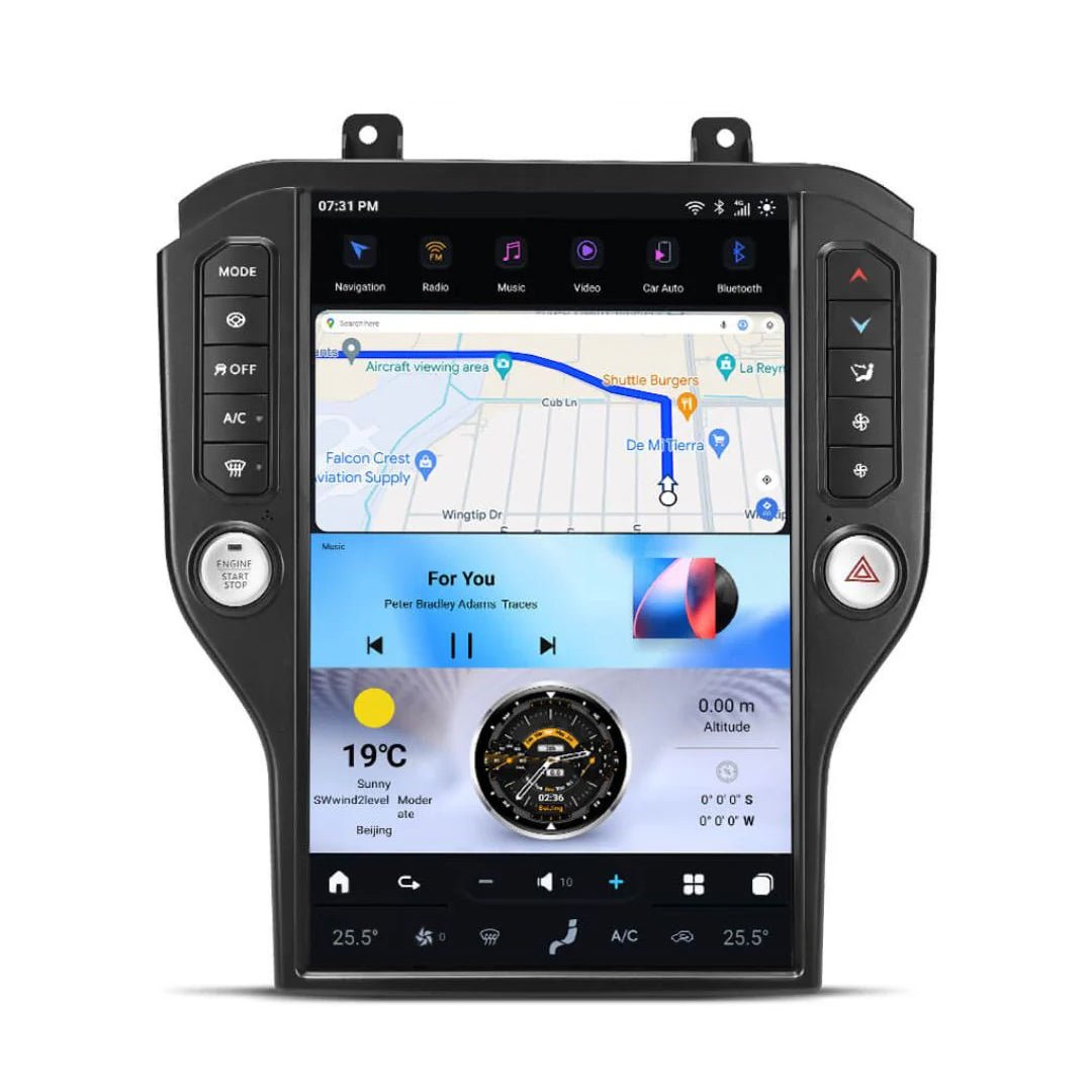 Ford Mustang S550 Vertical Touchscreen CarPlay Infotainment System 2015-2023