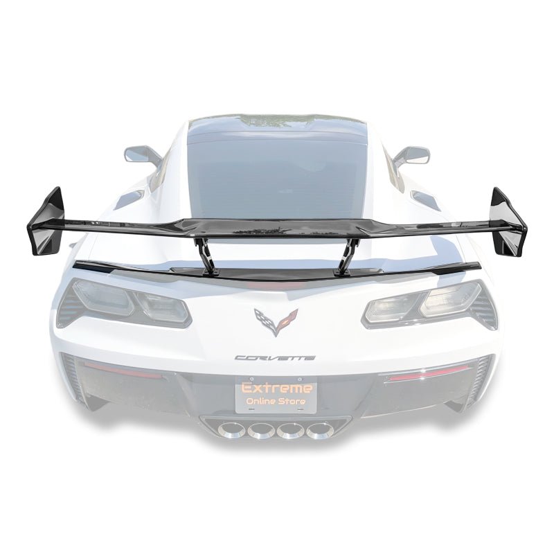Chevrolet Corvette C7 ZR1 ZTK Style Carbon Fiber High Wing Rear Spoiler Kit 2014-2019