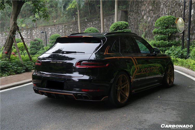 2014 - 2017 Porsche Macan GTS & Turbo & S ATS Style Carbon Fiber Rear Diffuser with Winglets