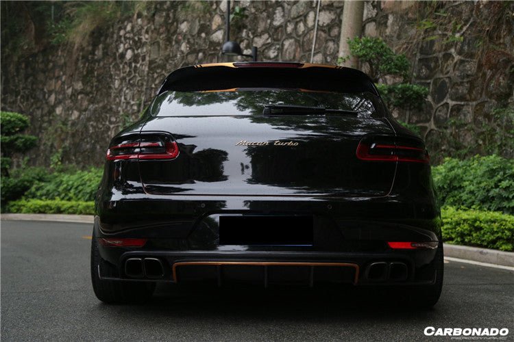 2014 - 2017 Porsche Macan GTS & Turbo & S ATS Style Carbon Fiber Rear Diffuser with Winglets