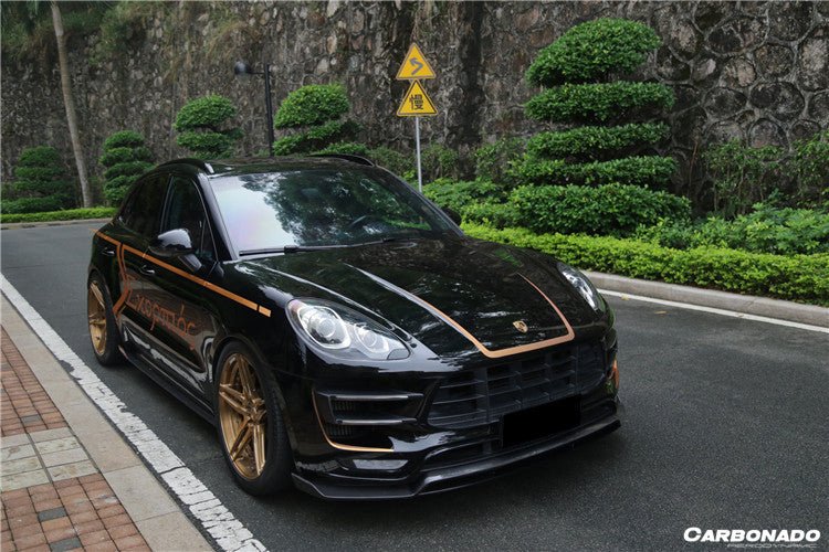 2014 - 2017 Porsche Macan GTS/Turbo/S ATS Style Carbon Fiber Front Lip