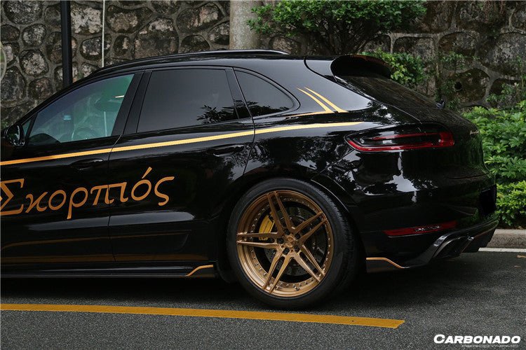 2014 - 2017 Porsche Macan GTS & Turbo & S ATS Style Carbon Fiber Side Skirts