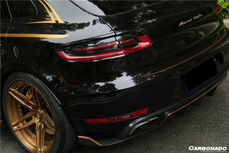 2014 - 2017 Porsche Macan GTS & Turbo & S ATS Style Carbon Fiber Rear Diffuser with Winglets