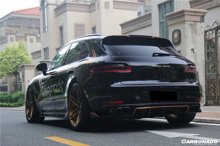 2014 - 2017 Porsche Macan GTS & Turbo & S ATS Style Carbon Fiber Rear Diffuser with Winglets