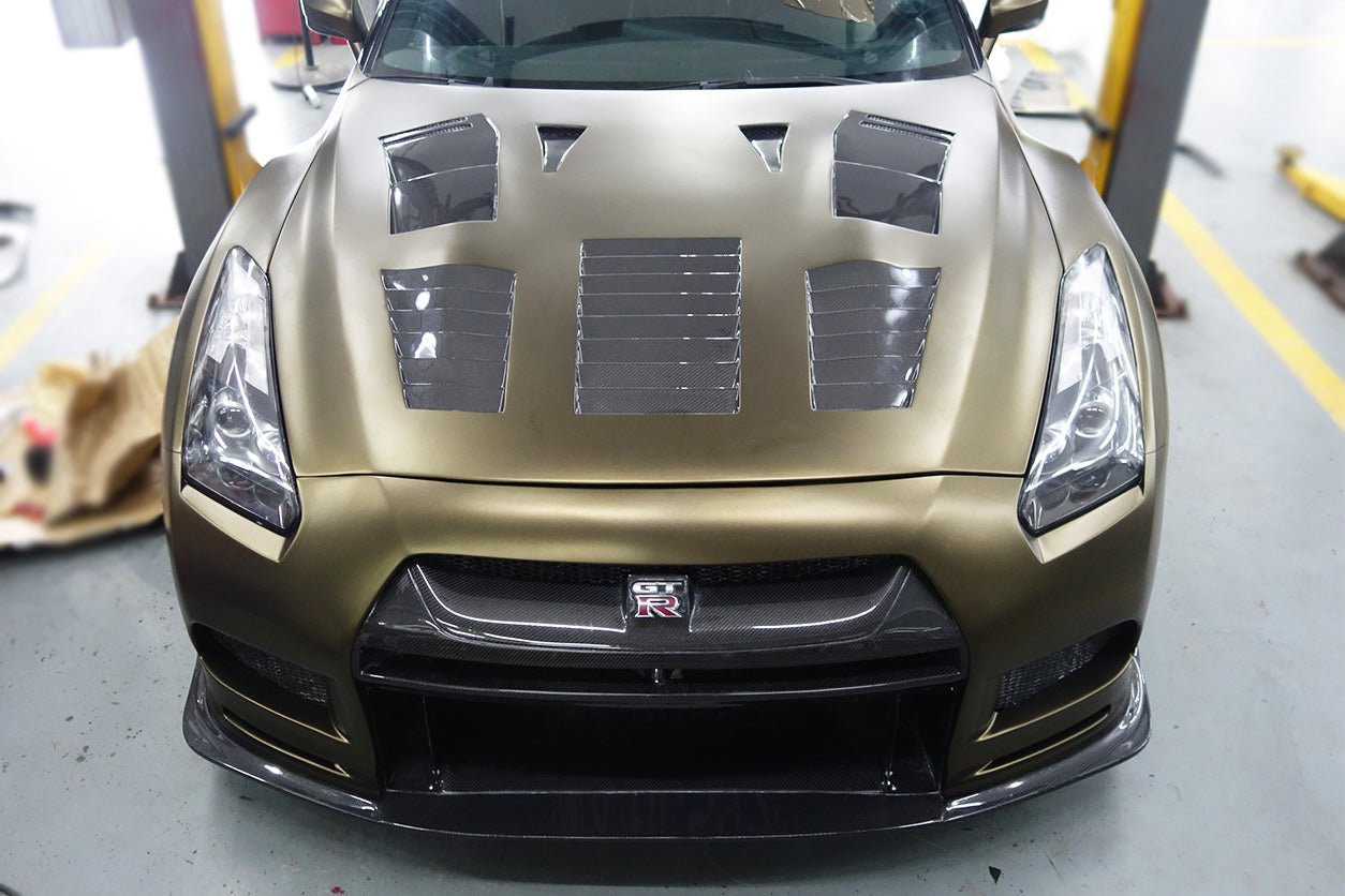 2009 - 2016 Nissan GTR R35 CBA/DBA TP-2 Style Carbon Fiber Hood