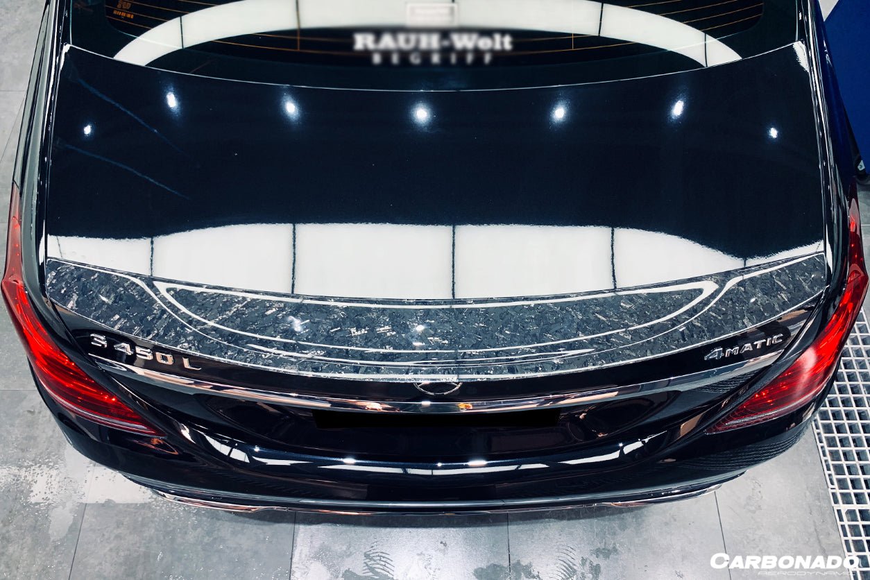 2014 - 2020 Mercedes Benz S Class W222 Sedan S63 S65 AMG RT Style Carbon Fiber Trunk Spoiler
